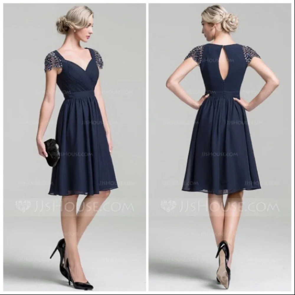 JJ’s House Dark Navy Cocktail Dress - Picture 8 of 16